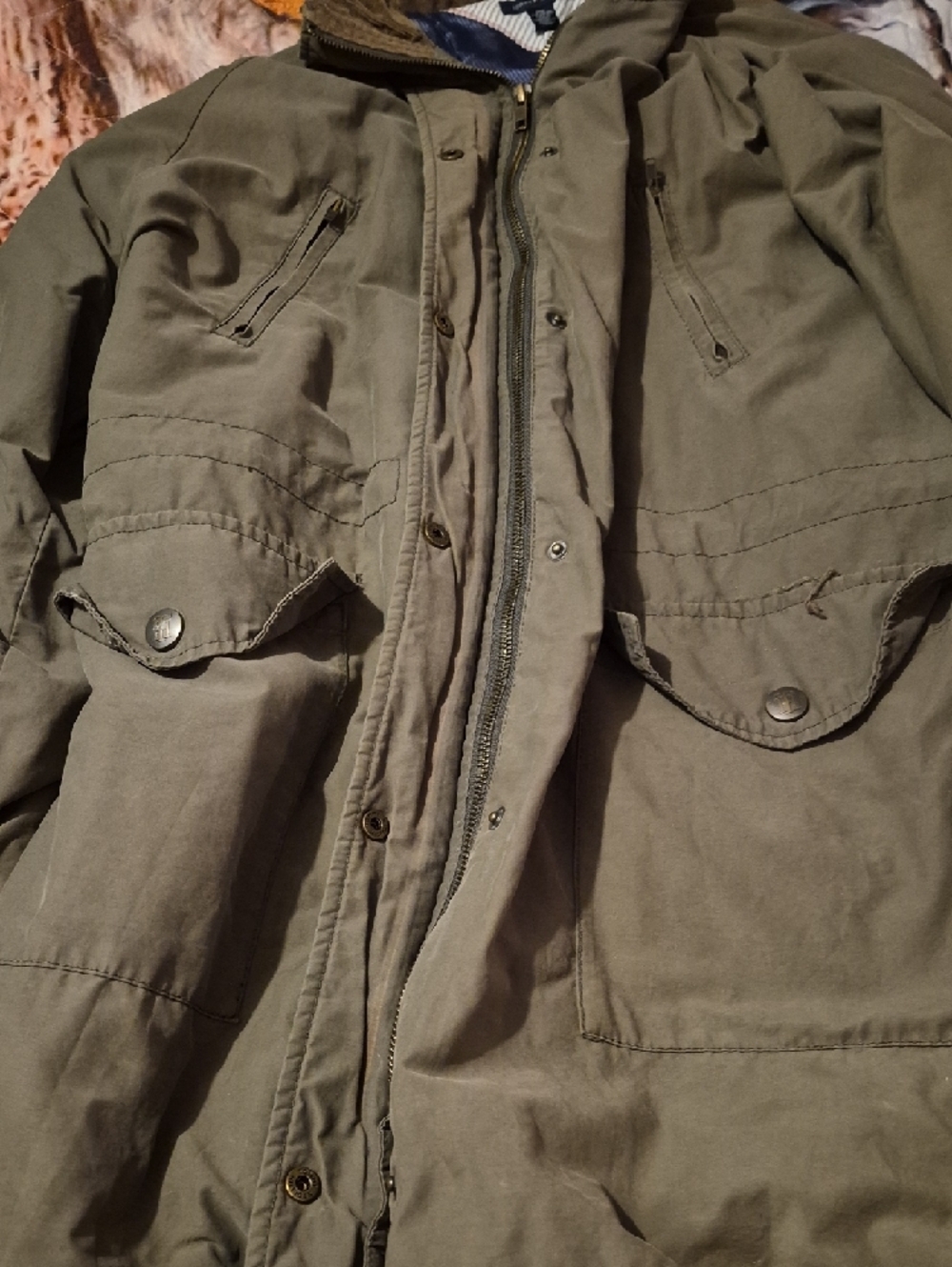 Tommy Hilfiger Olive Green Military Field Jacket - Picture 3 of 3